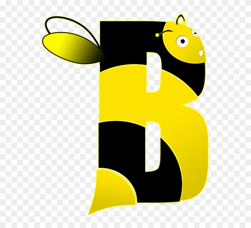 Bumble Bee Letter B Clipart