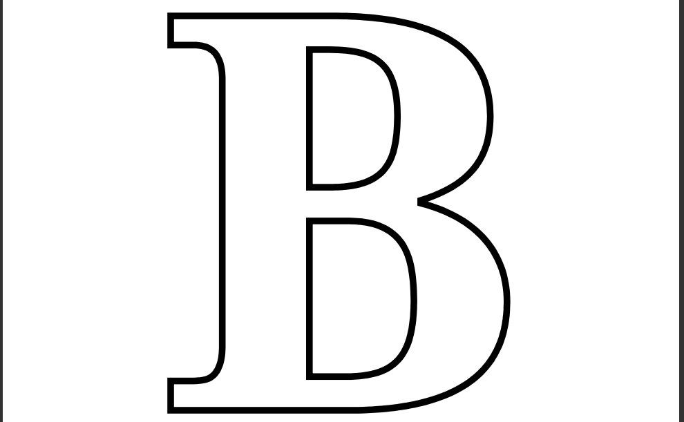 Printable Letter B Coloring Page