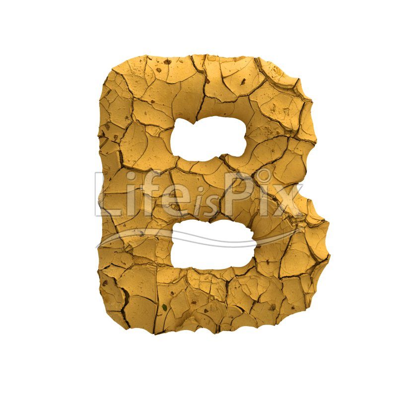 Soil clay letter B
