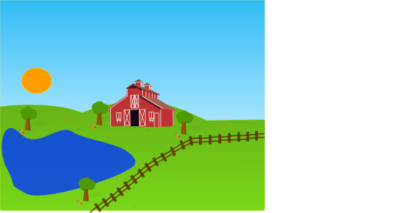 Farm With Lake Clip Art at Clker