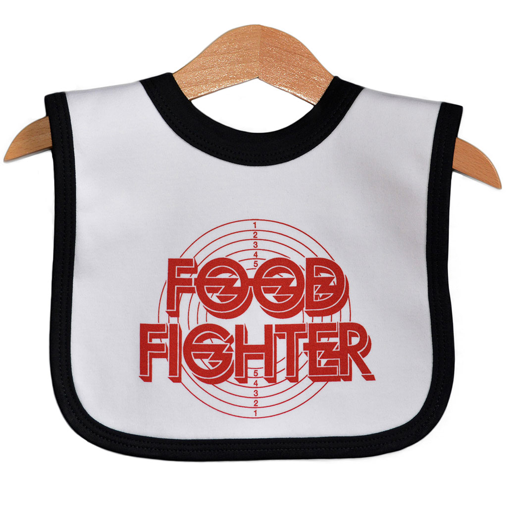 Food Fighter Foo Fighters Ringer Baby Bib by Nippaz With
