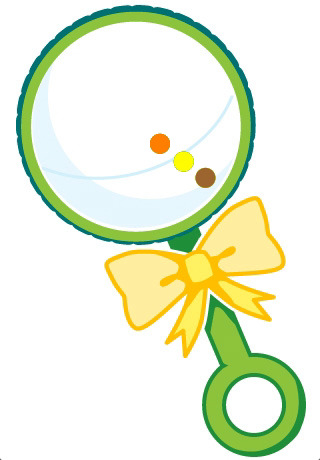 Baby rattle clipart.