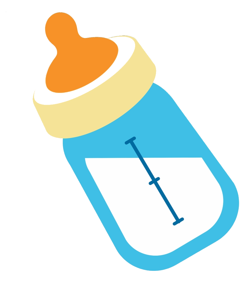 Baby Bottle Milk Clipart Best Cartoon Food Shower Vector Png