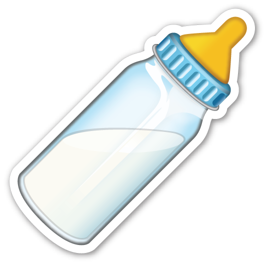 Baby Bottles Emoji Infant Sticker