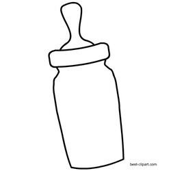 Black and white milk bottle clipart