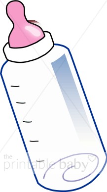 Girl Baby Bottle Clipart