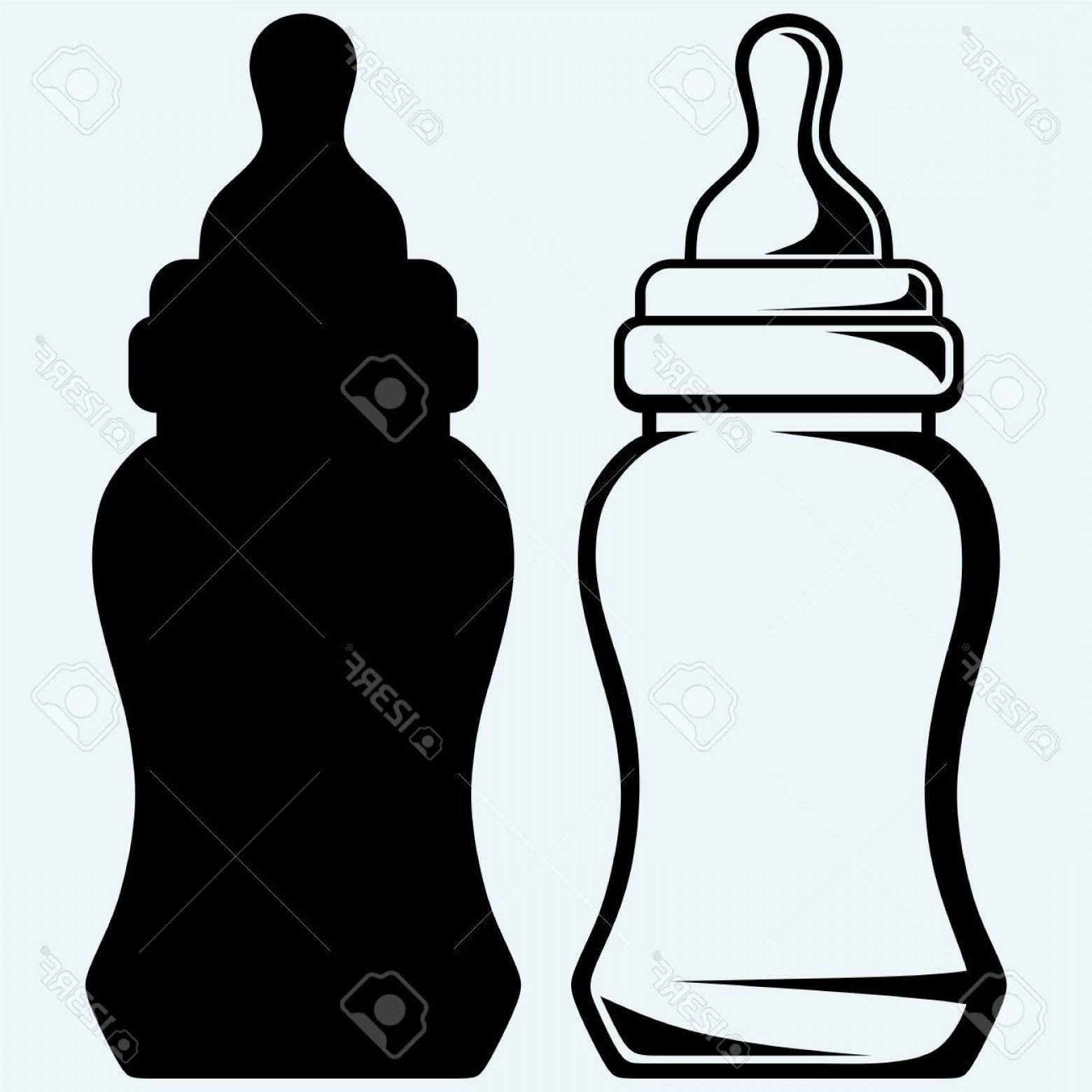 Baby Bottle Silhouette Vector