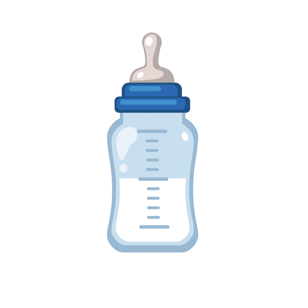 Baby bottle milk.
