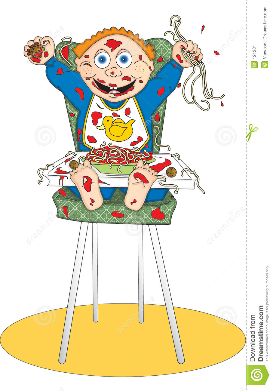 Baby Food Mess Clipart