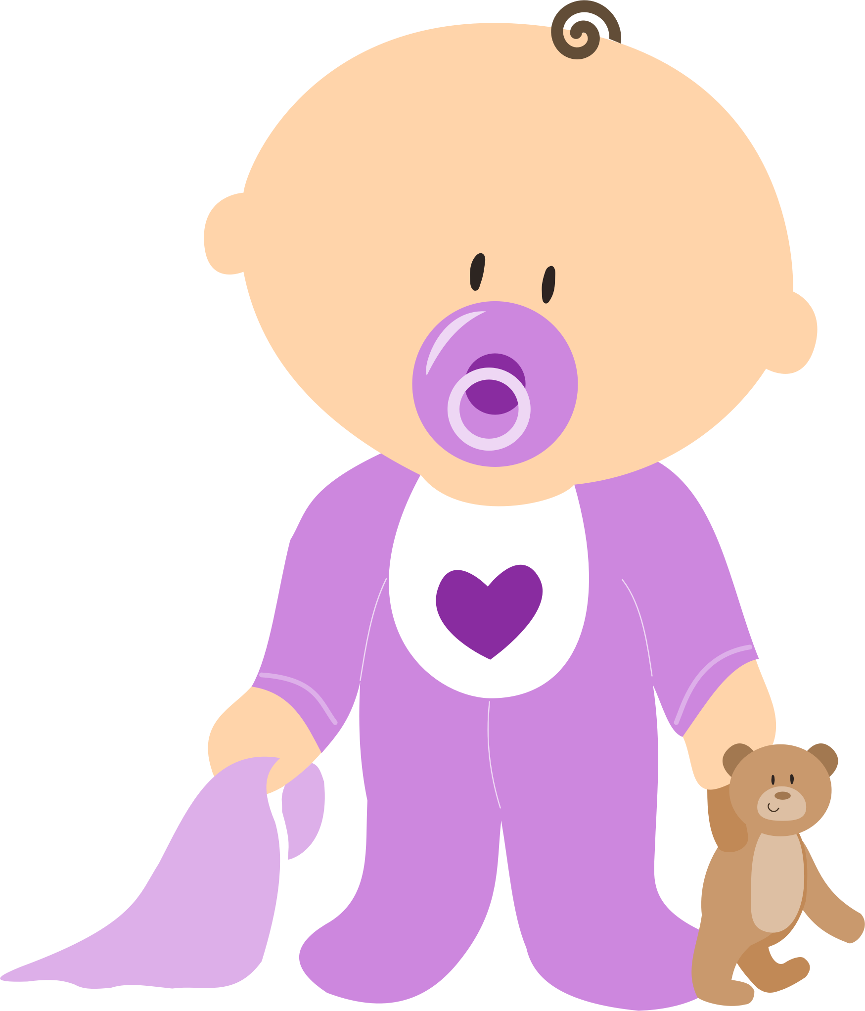 Clipart baby purple.
