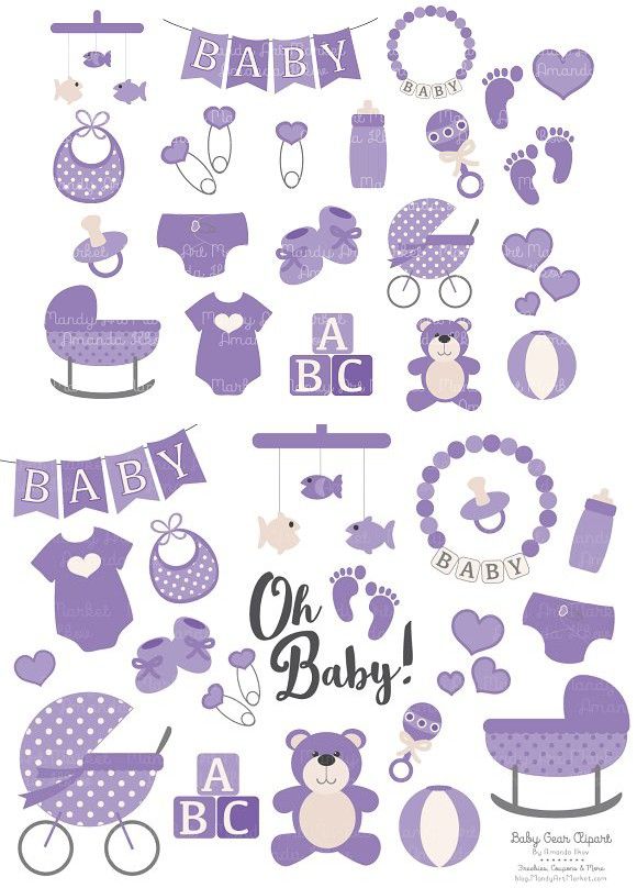 Purple baby clipart.