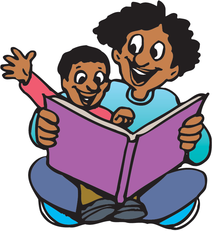 baby clipart reading