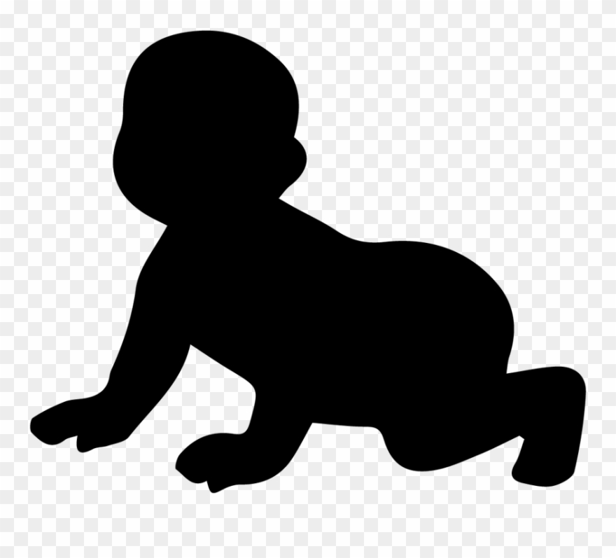 Baby Crawling Silhouette