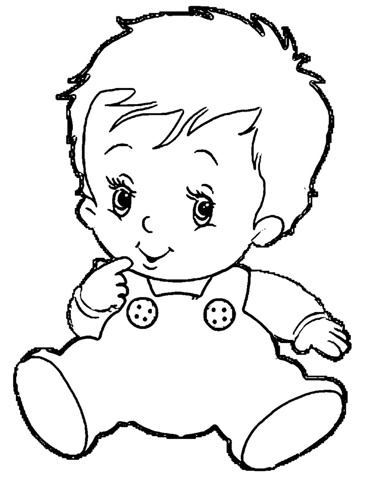 Black and white baby clipart