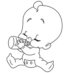 Baby boy clipart black and white