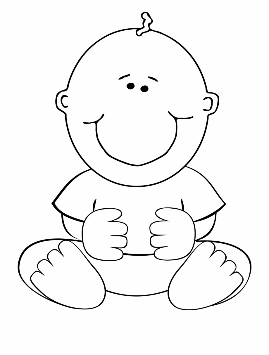 Baby Black And White Clipart