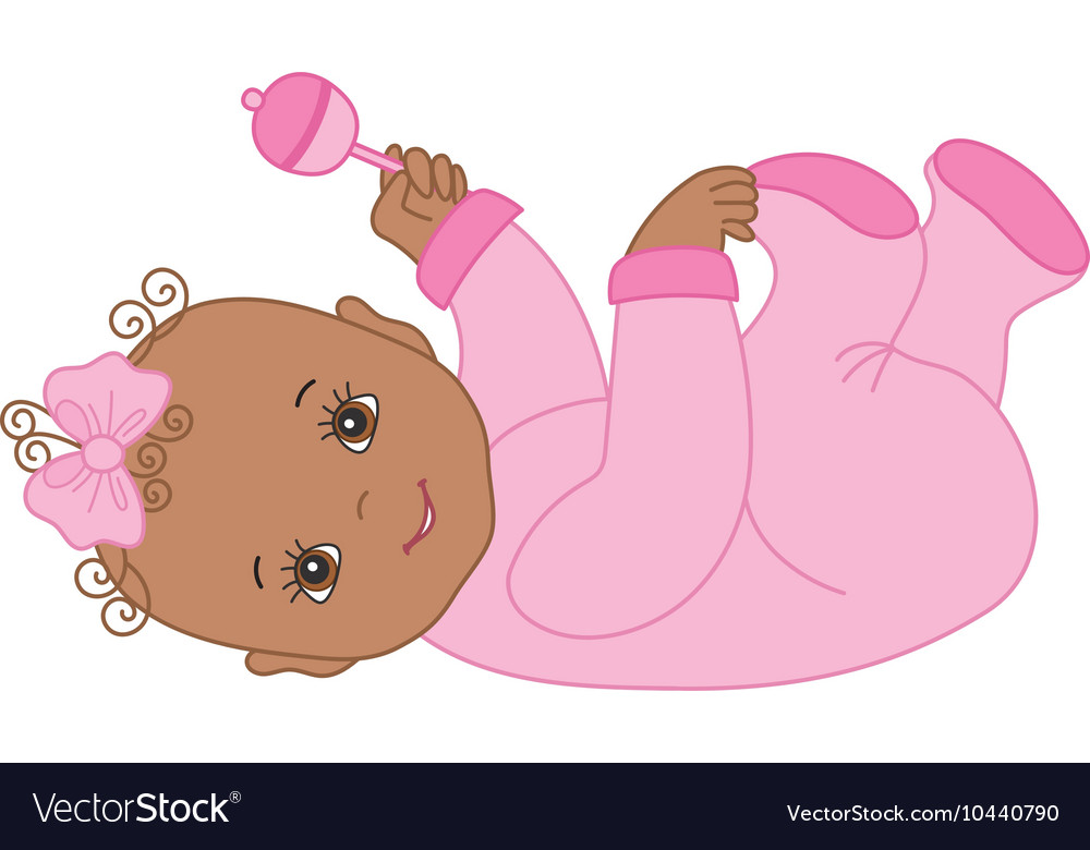 baby girl clipart african american