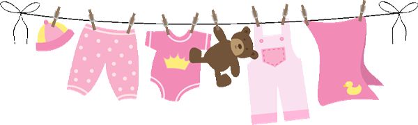 baby girl clipart clothesline