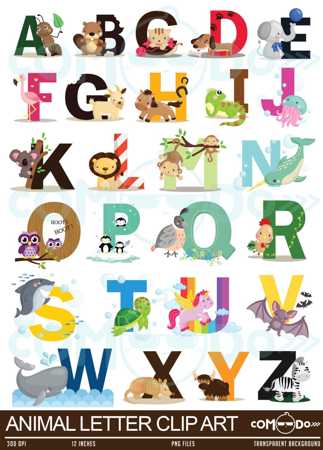 Baby safari animals clipart alphabet letter pictures on Cliparts Pub