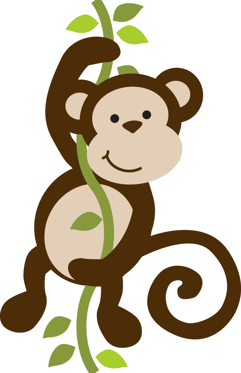 baby safari animals clipart monkey