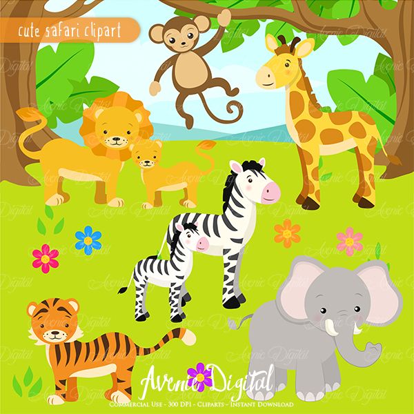 Cute Safari Clipart
