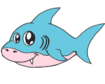 How to draw a baby shark step by step