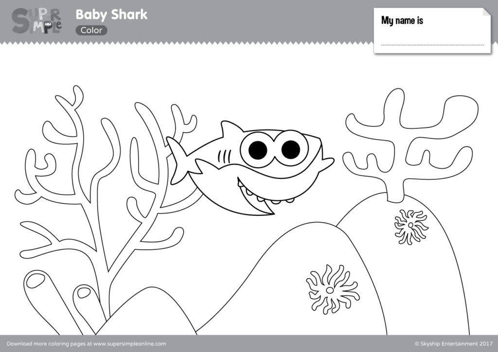 Baby shark coloring.