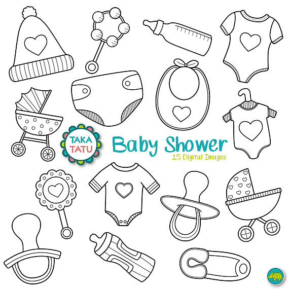Baby Shower Digital Stamp Pack