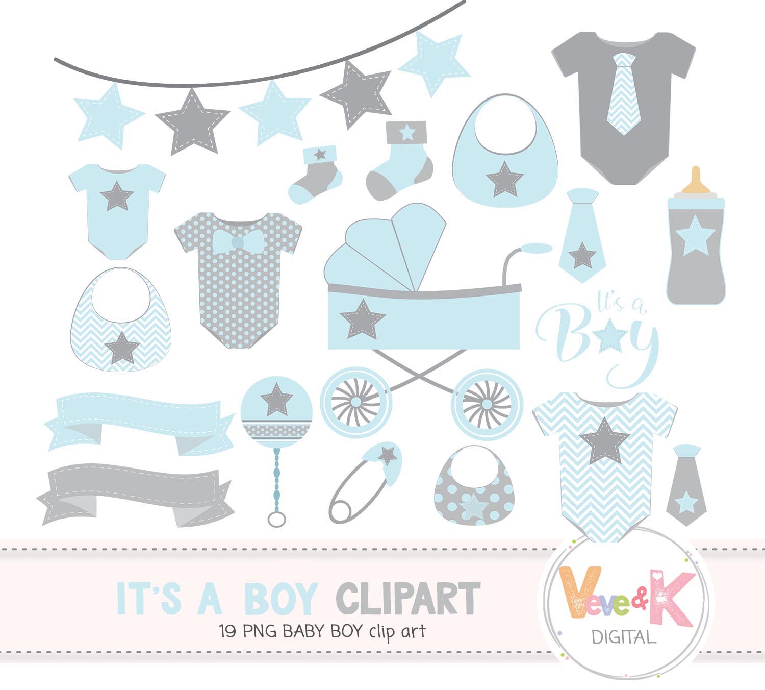 Baby Clip Art, Baby Boy Clipart, Baby Boyl Baby Shower DIY, Its a Boy, Blue  and Gray Baby Shower, Baby Shower Clipart