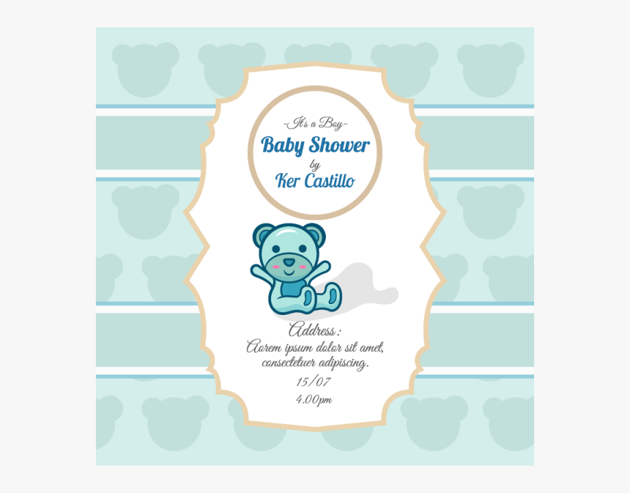 baby shower clipart invitation
