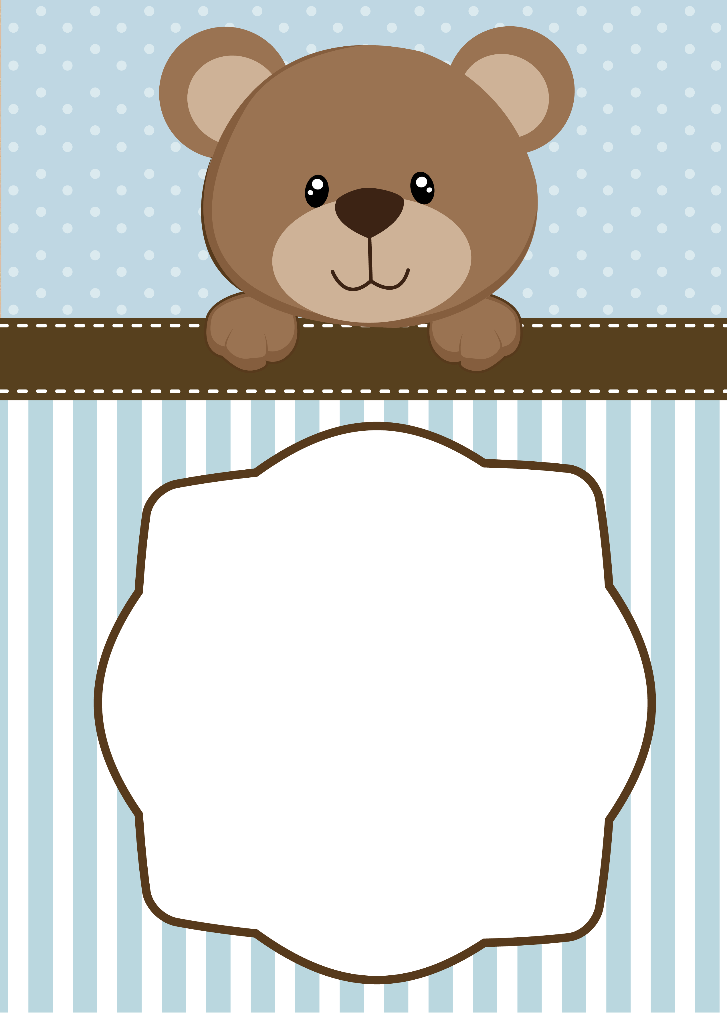 Neutral Teddy Bear Baby Shower Invitations