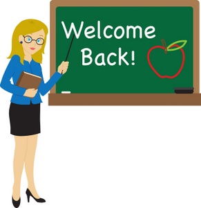 Back to school clipart image clip art illustration of a