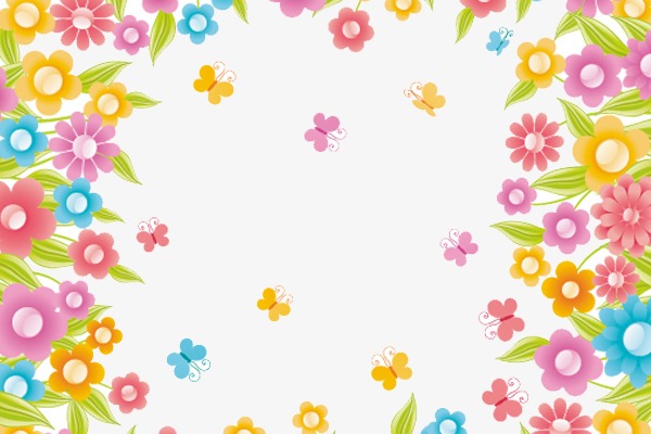 Flowers background clipart.