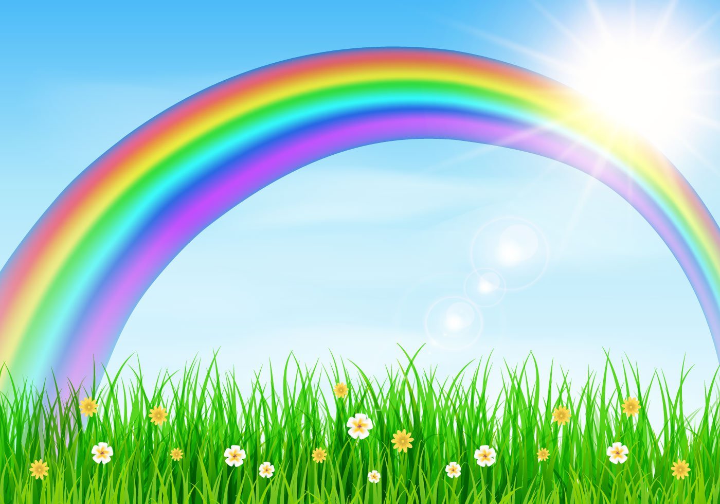 Rainbow background clipart
