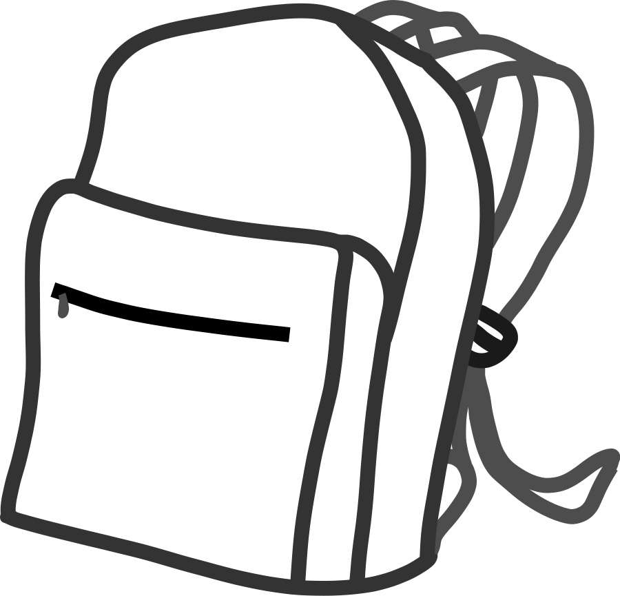 Free Backpack Clipart Black And White, Download Free Clip