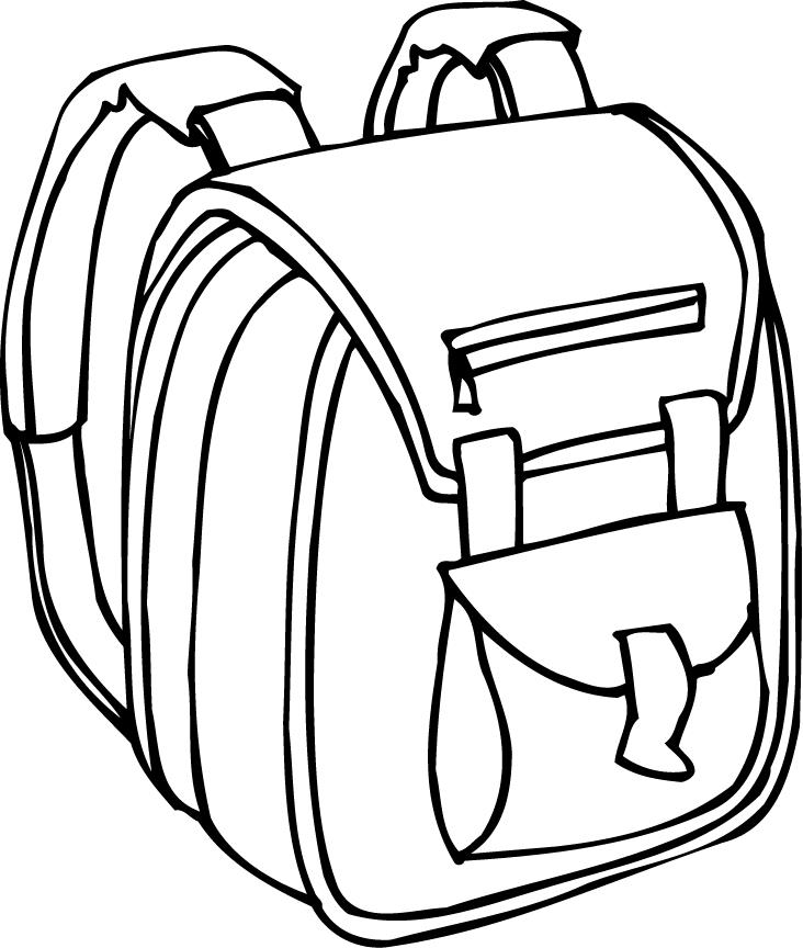 Backpack with food clipart image