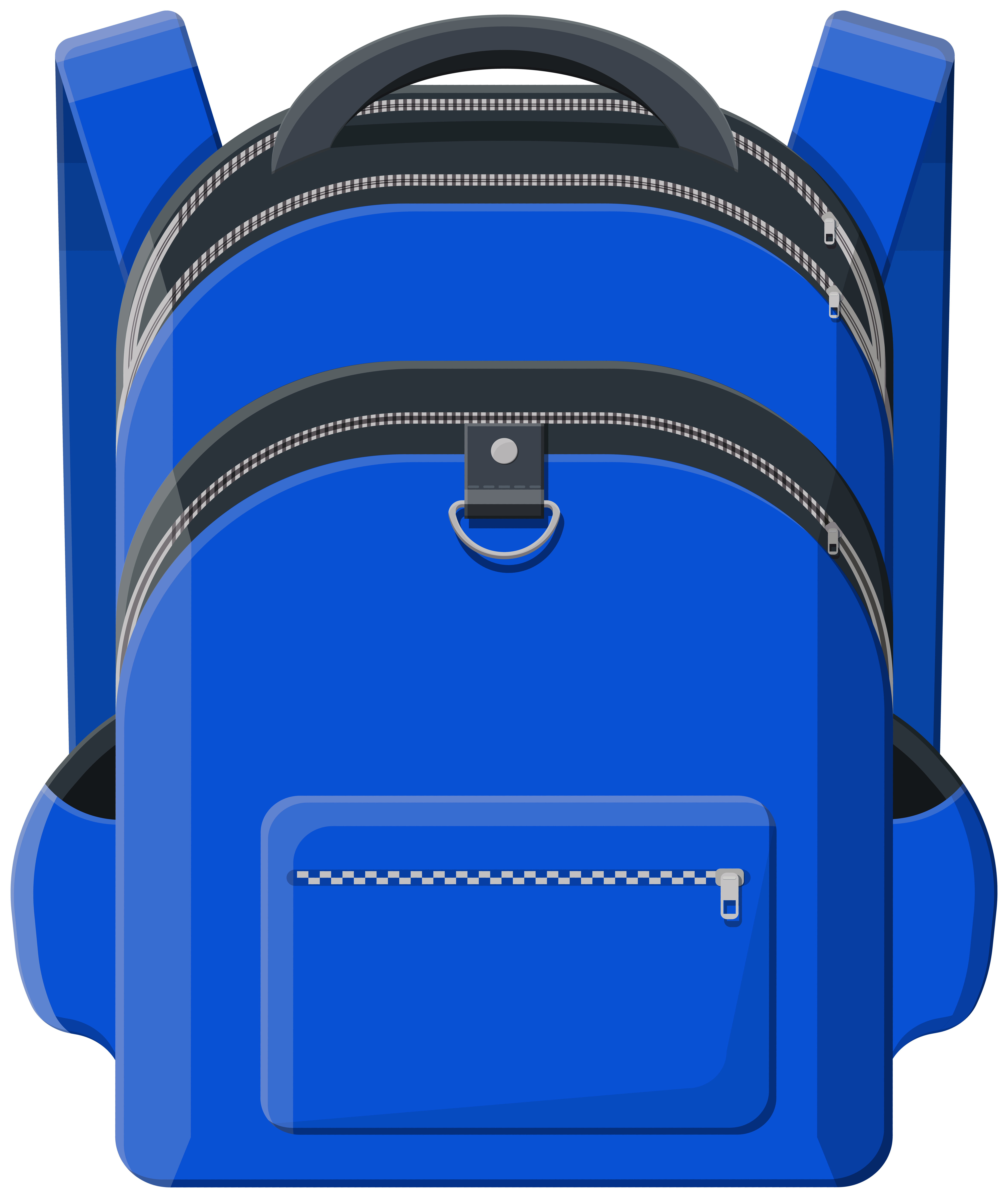 Blue backpack png.