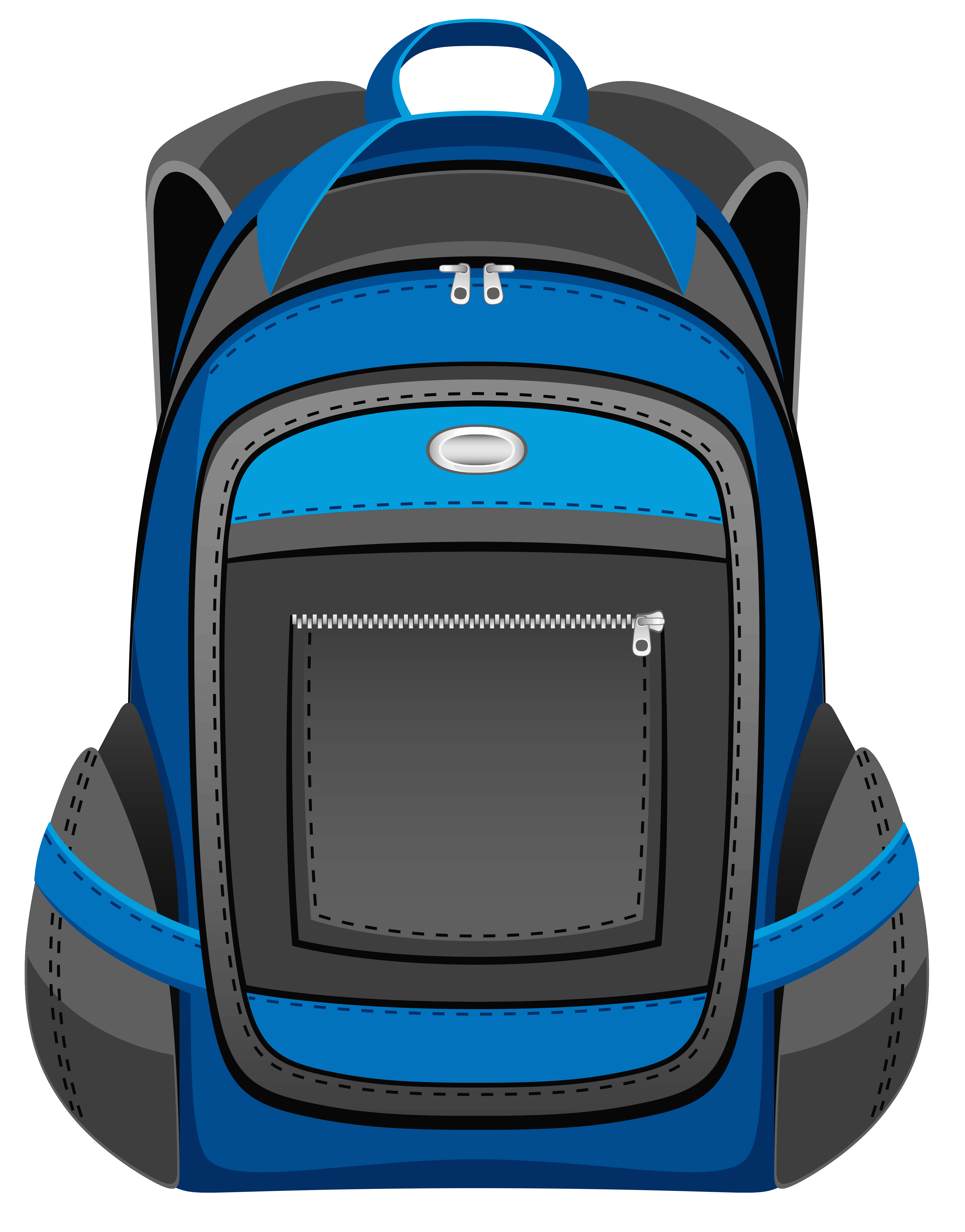 Black and Blue Backpack PNG Vector Clipart
