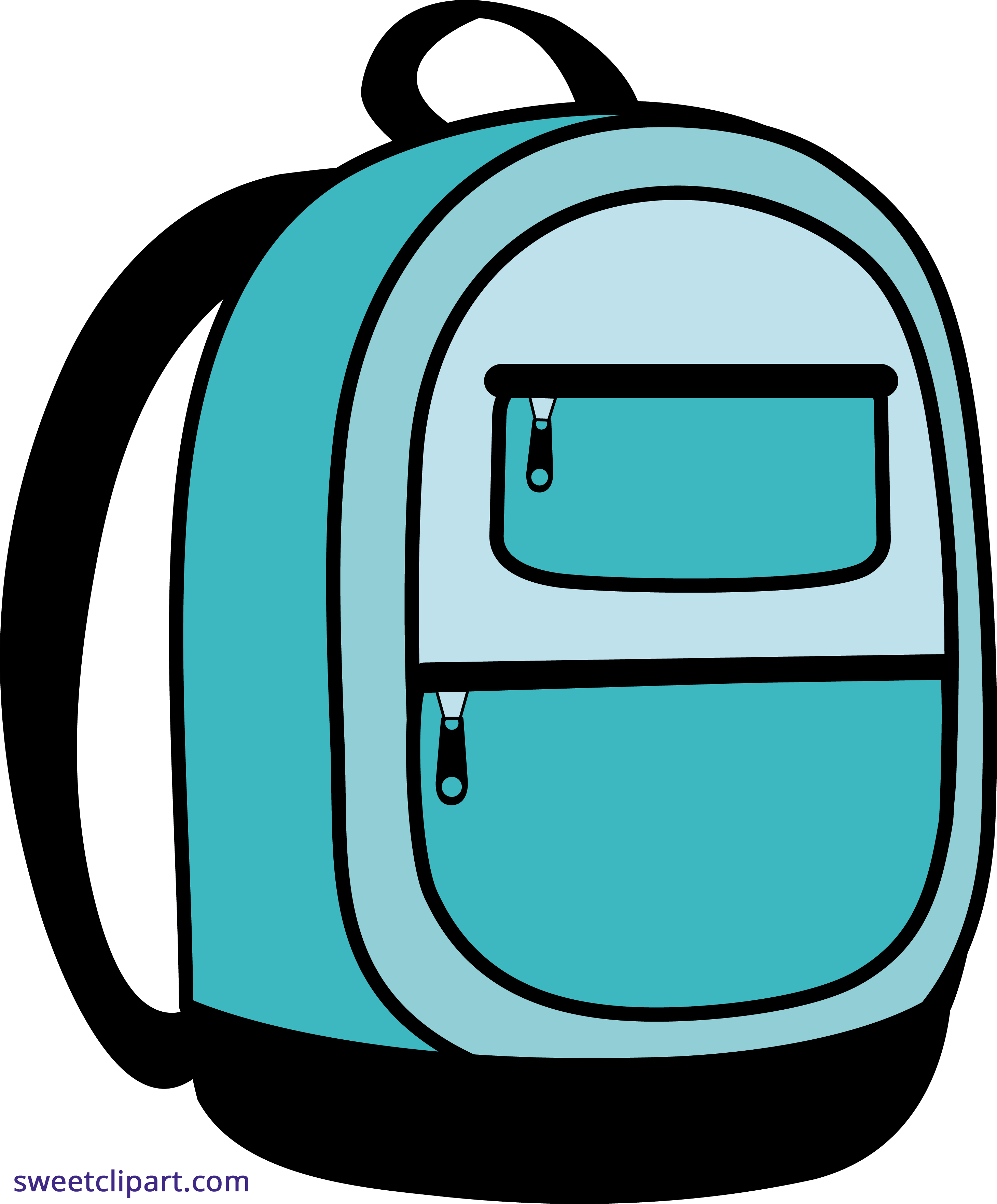 Blue school backpack.