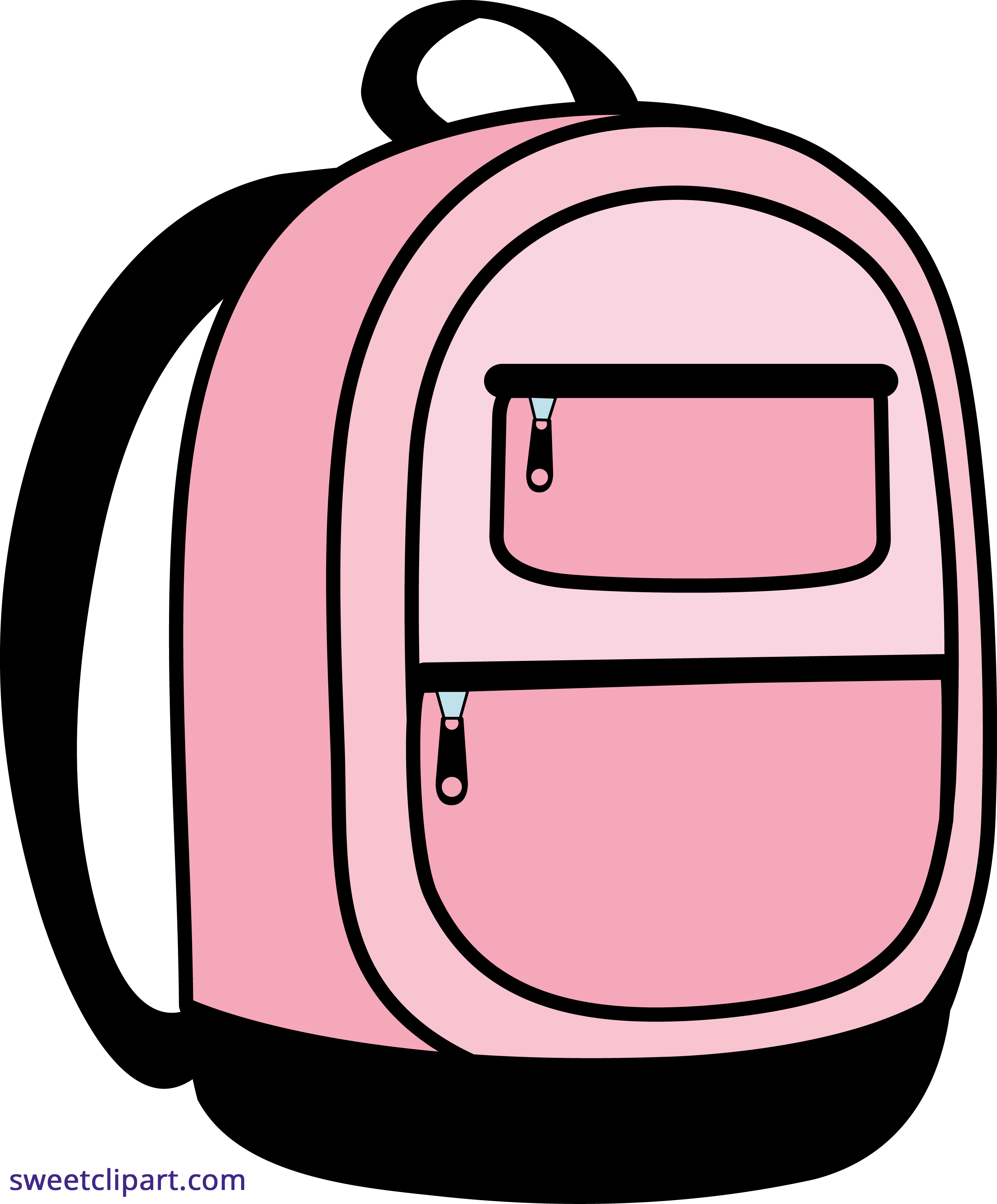 Pink school backpack.
