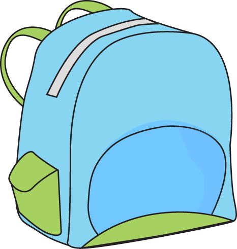 Cute backpack clipart