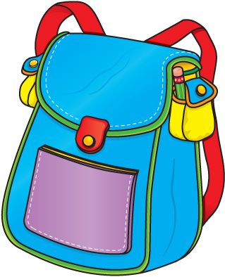 Cute backpack clipart.