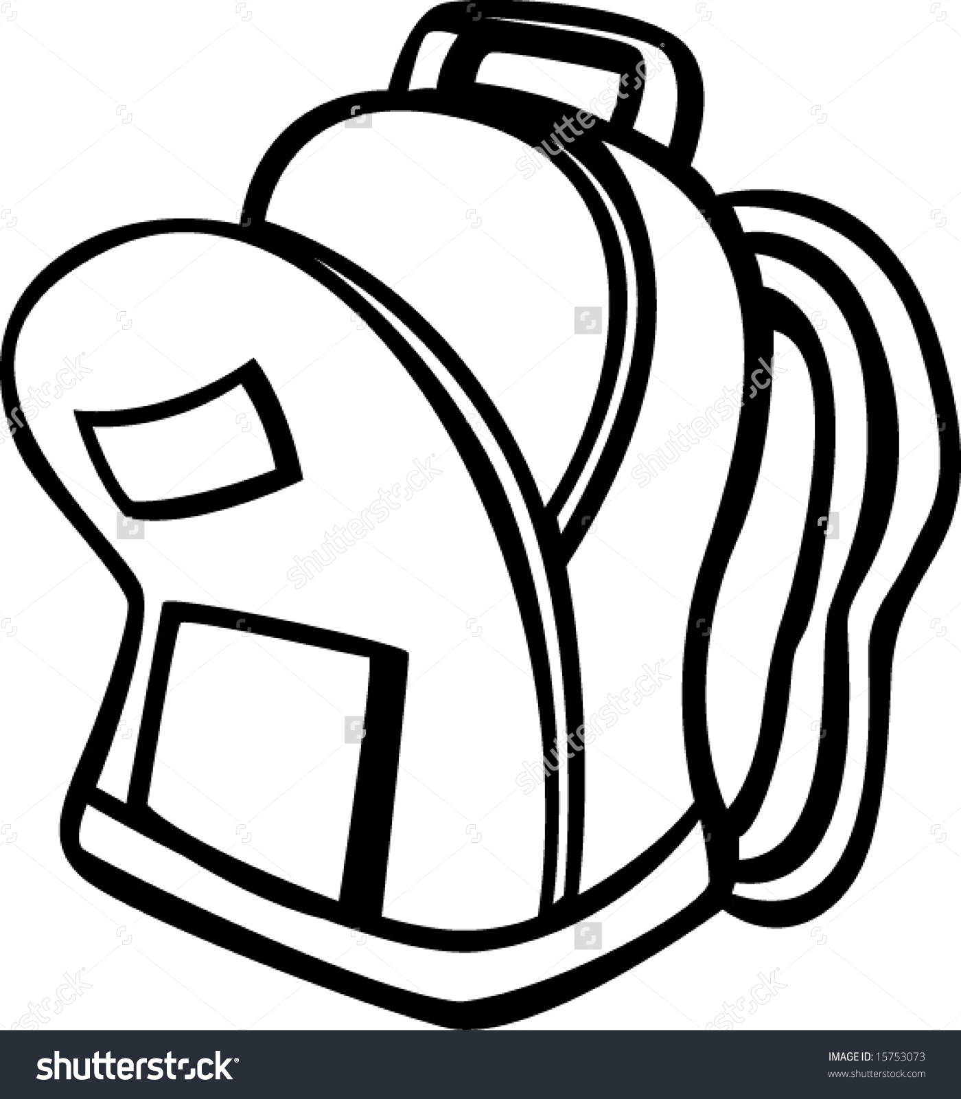Open backpack clipart