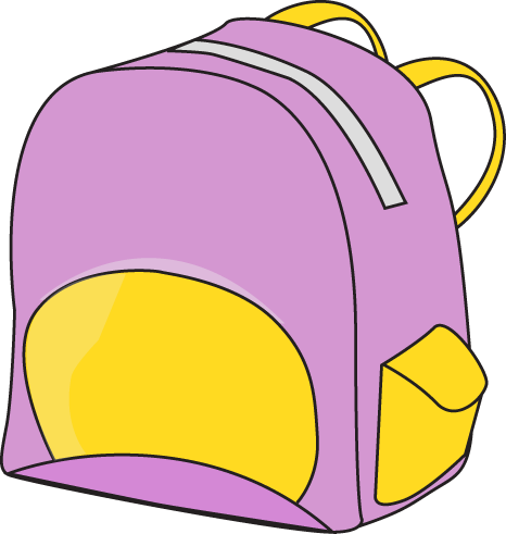 Purple backpack clip.