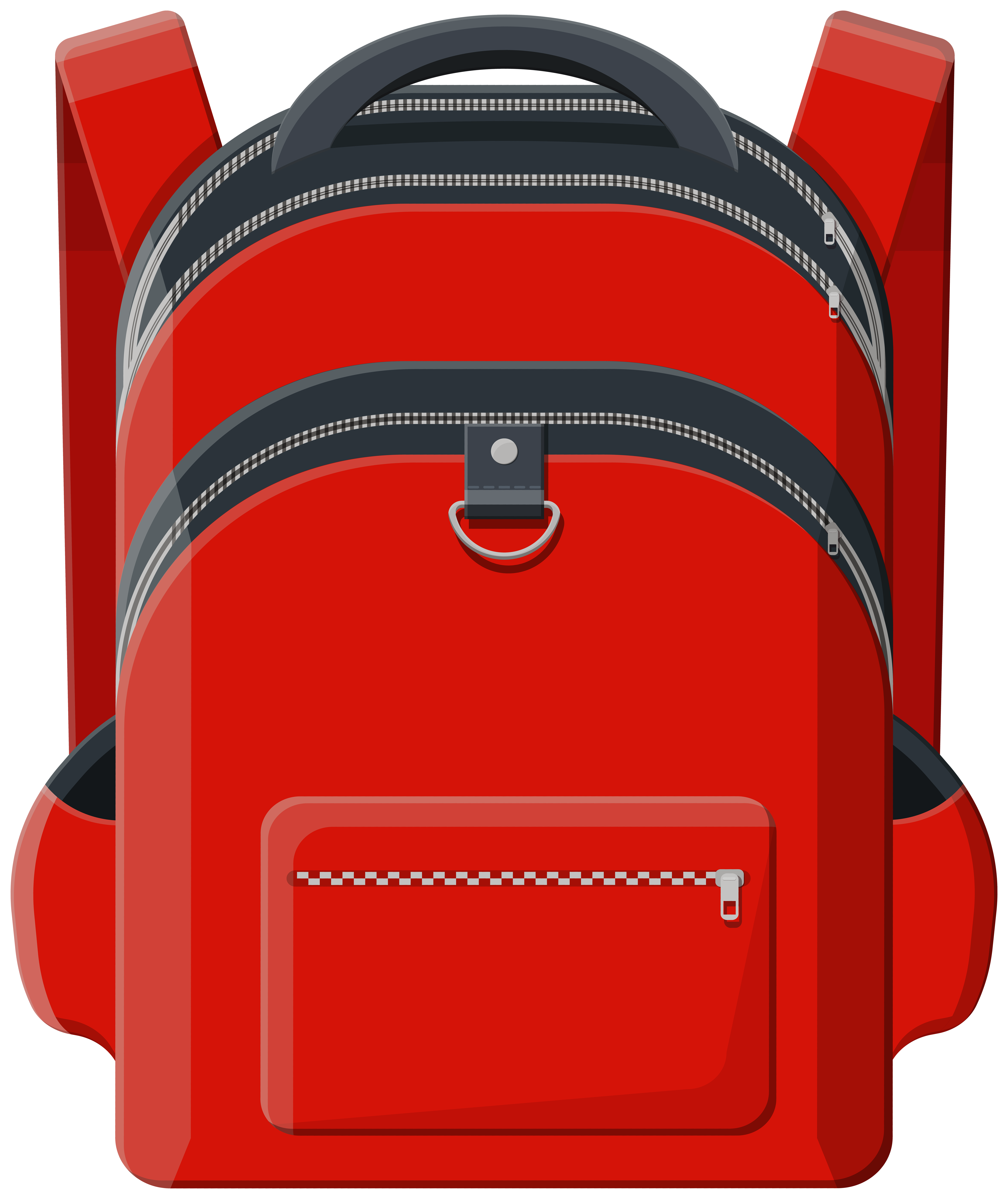 Red backpack png.