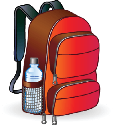 Red backpack clipart.