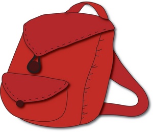 backpack clipart red