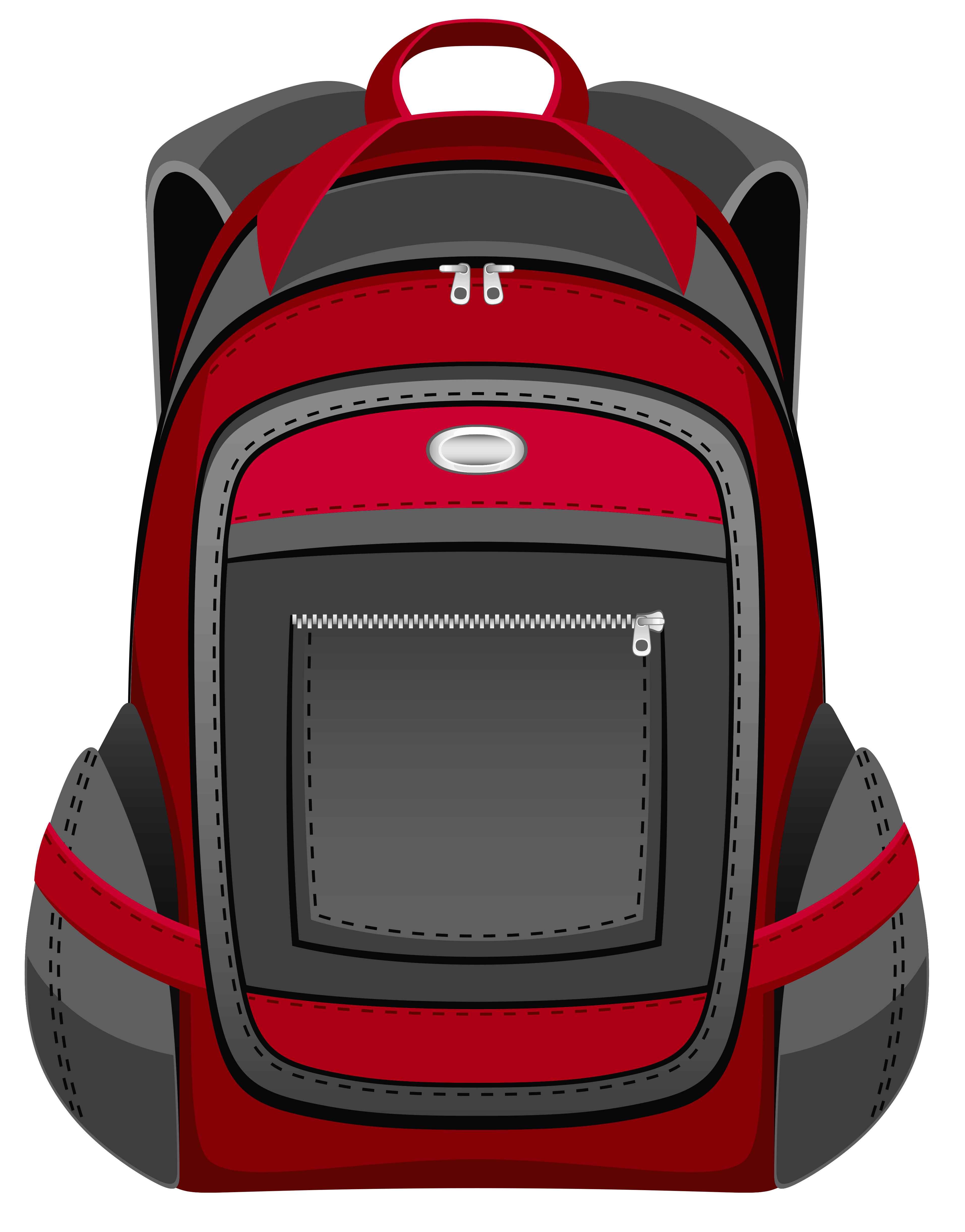 Black and Red Backpack PNG Vector Clipart