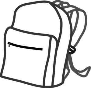 Backpack Clipart Black And White