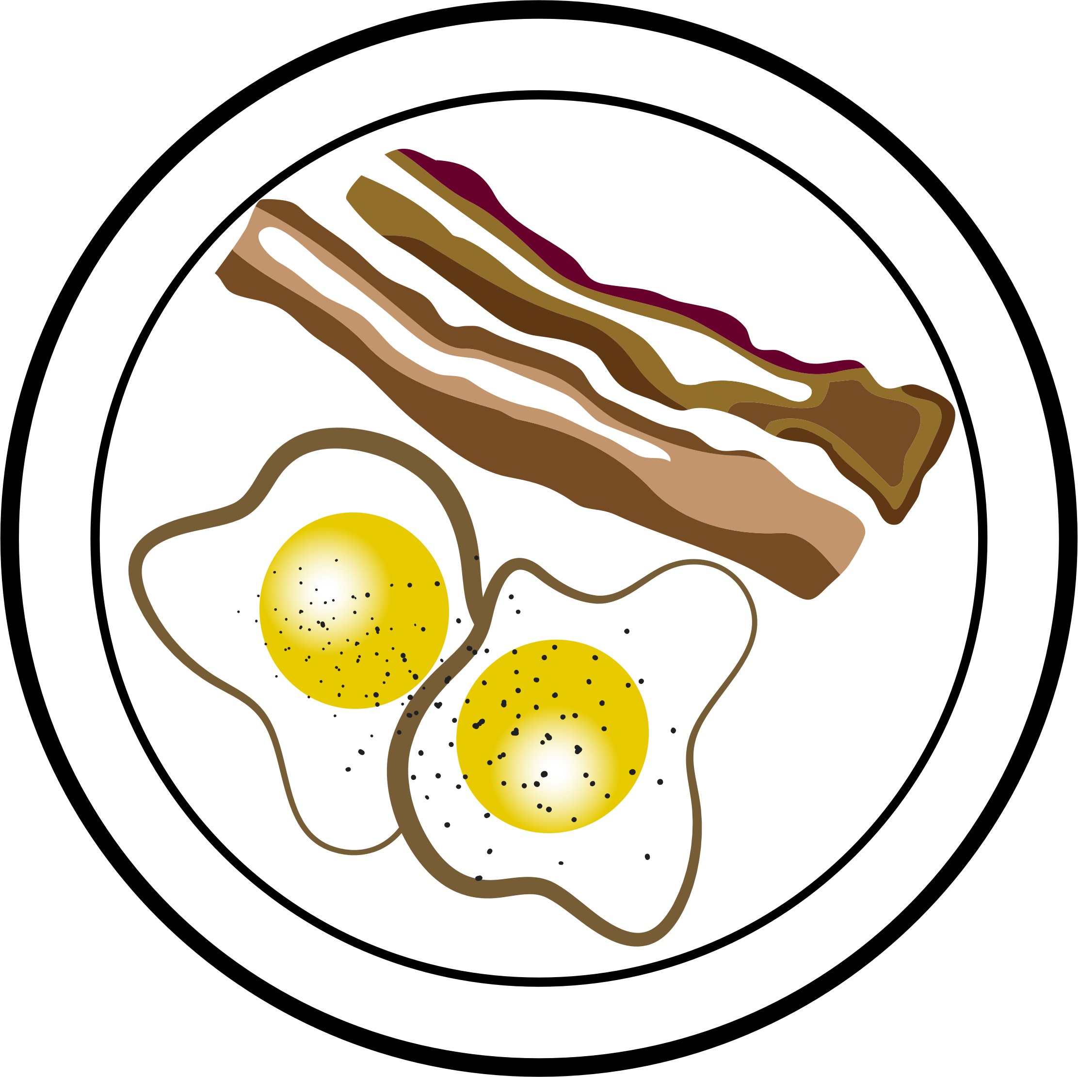 Bacon and Eggs Vector Clipart image
